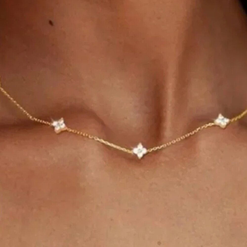 Gold Four Leaf Clover Necklace